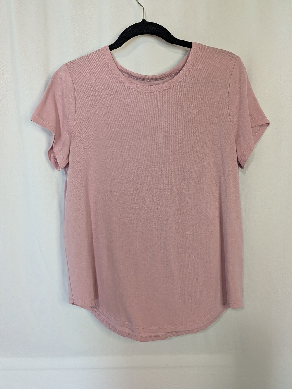 SO Dusty Pink Short Sleeve Crew Neck T-Shirt Soft Casual Basic Tee